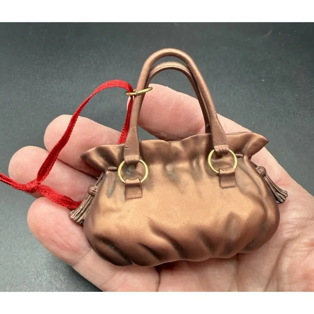 Hallmark Not Spoiled Just Special Gold Purse Christmas Ornament Heavy! Rare LO17